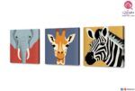 تابلوهات حيوانات الحديقة SA2335 تابلوهات مودرن ازرق - تركواز ديجيتال آرت غرفة اطفال