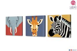 تابلوهات حيوانات الحديقة SA2335 تابلوهات مودرن ازرق - تركواز ديجيتال آرت غرفة اطفال