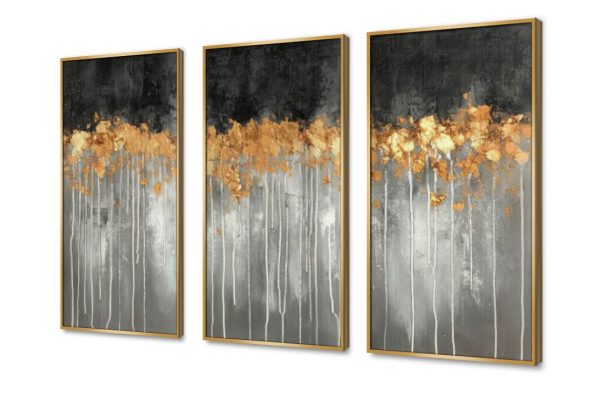 تابلوهات مودرن - أشجار ذهبي SA11535 كل التابلوهات المودرن, غابات, تجريدي, مناظر طبيعية فضى – ذهبى, ابيض و اسود, الوان داكنة, رمادى الوان زيتية - اكريليك, تماثل - سيميترى, لوحات فنية, مودرن غرفة الاستقبال, غرفة المعيشة, مدخل المنزل, مكاتب – شركات - اعمال بالعرض, ببرواز, برواز ذهبى, مستطيل