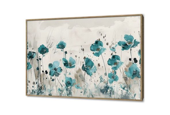 تابلوهات مودرن زهور تركواز على أوف وايت SA11473 كل التابلوهات المودرن, ورود - زهور - نباتات ابيض - اوف وايت, اخضر - زيتى, ازرق - تركواز الوان زيتية - اكريليك, لوحات فنية, مودرن غرفة الاستقبال, غرفة المعيشة, غرفة النوم, مدخل المنزل, مكاتب – شركات - اعمال بالعرض, مستطيل
