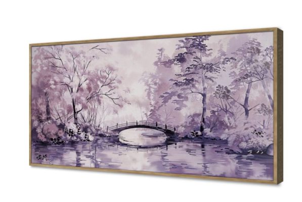 لوحات فنية - كوبري خشبي و بحيرة SA11514 كل التابلوهات المودرن, غابات, مميزة و مختارة, بحار و شواطئ و مراكب, رومانسى, مناظر طبيعية موف – ارجوانى الوان مائية, بسيط و هادئ, تماثل - سيميترى, كلاسيك – نيو كلاسيك, لوحات فنية غرفة الاستقبال, غرفة المعيشة, غرفة النوم بالعرض, ببرواز, برواز خشبى, مستطيل