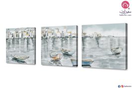 تابلوهات مودرن - قوارب صغيرة SA13252 تابلوهات مودرن ازرق - تركواز كلاسيك – نيو كلاسيك غرفة الاستقبال