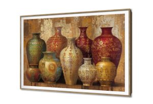 تابلوه مودرن – فازات بني SA14457 كل التابلوهات المودرن, فازات و اوانى, طبيعه صامتة احمر - نبيتى, برتقالى, بنى - بيج الوان زيتية - اكريليك, عتيق - فينتاج, كلاسيك – نيو كلاسيك, لوحات فنية غرفة الاستقبال, مكاتب – شركات - اعمال بالعرض, ببرواز, برواز SF9, برواز ذهبى, مستطيل