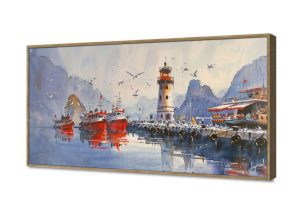 لوحة فنية - بحر وسفن SA15453 كل التابلوهات المودرن, اعمال و شركات, سياحة و سفر, قوارب و مراكب, بحار و شواطئ و مراكب احمر - نبيتى, ازرق - تركواز, رمادى الوان مائية, لوحات فنية, مودرن غرفة الاستقبال, غرفة المعيشة, مكاتب – شركات - اعمال بالعرض, ببرواز, برواز خشبى, مستطيل