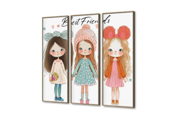 لوحات فنية - لغرف البنات SA14953 كل التابلوهات المودرن, اطفال, بنات, شخصيات و وجوه ابيض - اوف وايت, اخضر - زيتى, برتقالى, بينك – فوشيا ديجيتال آرت, لوحات فنية, مودرن غرفة اطفال, غرفة بنات ببرواز, برواز خشبى, مربع