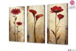 لوحة فنية ورود وزهور حمراء SA15874 تابلوهات مودرن احمر - نبيتى لوحات فنية غرفة الاستقبال