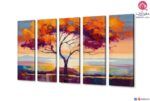 لوحة حائط - شجرة الألوان SA15803 تابلوهات مودرن ازرق - تركواز لوحات فنية غرفة الاستقبال