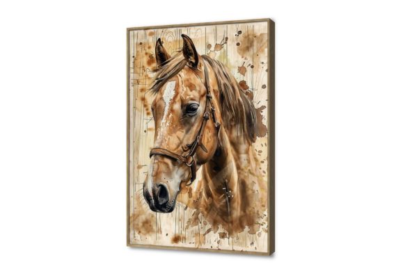 تابلوه حصان بنى SA16545 كل التابلوهات المودرن, احصنه, حيوانات و طيور بنى - بيج الوان مائية, عتيق - فينتاج, كلاسيك – نيو كلاسيك غرفة الاستقبال, غرفة المعيشة, غرفة شباب, مدخل المنزل بالطول, ببرواز, برواز خشبى, مستطيل