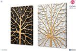 تابلوه حائط - شجرة SA17024 تابلوهات مودرن فضى – ذهبى لوحات فنية غرفة الاستقبال