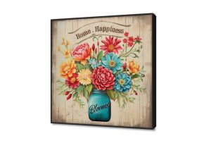 لوحات فنية زهور بينك وأصفر SA17282 كل التابلوهات المودرن, فازات و اوانى, طبيعه صامتة, ورود - زهور - نباتات احمر - نبيتى, ازرق - تركواز, بنى - بيج الوان زيتية - اكريليك, لوحات فنية, مودرن غرفة المعيشة, غرفة النوم, غرفة بنات فصل الربيع ببرواز, برواز اسود, مربع
