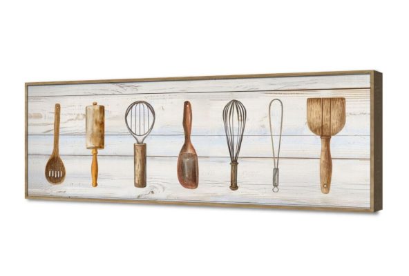 لوحات-أدوات للطبخ SA17315 كل التابلوهات المودرن, طعام - مأكولات, مشروبات – اطعمة - المطبخ ابيض - اوف وايت, بنى - بيج الوان مائية, لوحات فنية, مودرن غرفة الطعام - المطبخ بالعرض, ببرواز, برواز خشبى, مستطيل