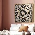 لوحات فنية زخارف هندسيه -بنى SA17370 كل التابلوهات المودرن, زخارف اسلامية, اسلامى - ايات قرآنية و خط عربى اخضر - زيتى, بنى - بيج اشكال هندسية و زخارف, ديجيتال آرت, لوحات فنية, مودرن غرفة الاستقبال, مدخل المنزل, مكاتب – شركات - اعمال ببرواز, برواز ذهبى, مربع