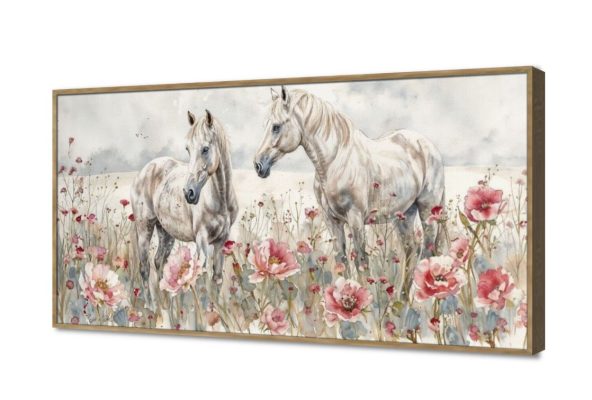 لوحة رومانسية - حصان SA19072 كل التابلوهات المودرن, احصنه, حيوانات و طيور بينك – فوشيا, درجات الباستيل, رمادى الوان مائية, لوحات فنية, مودرن غرفة الاستقبال, غرفة المعيشة, غرفة النوم, مدخل المنزل بالعرض, ببرواز, برواز خشبى, مستطيل