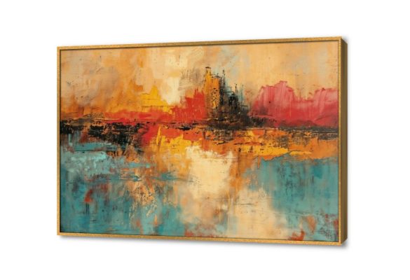 تابلوه تجريدى - برتقالى SA21289 كل التابلوهات المودرن, تجريدي احمر - نبيتى, ازرق - تركواز, اصفر, برتقالى الوان زيتية - اكريليك, لوحات فنية غرفة الاستقبال, غرفة المعيشة, مدخل المنزل, مكاتب – شركات - اعمال شروق - غروب بالعرض, ببرواز, برواز ذهبى, مستطيل