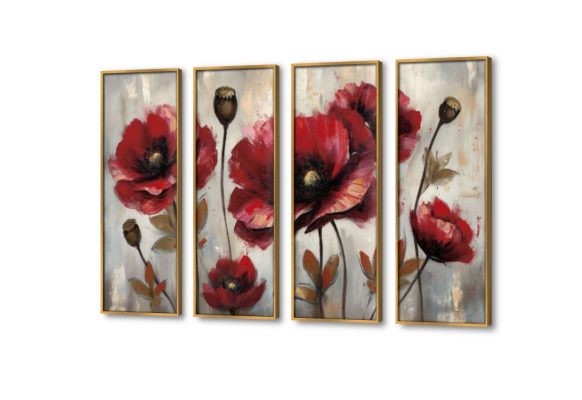 تابلوهات مودرن ورود وزهور حمراء SA21420 كل التابلوهات المودرن, ورود - زهور - نباتات احمر - نبيتى, بنى - بيج, رمادى الوان زيتية - اكريليك, لوحات فنية, مودرن غرفة الاستقبال, غرفة المعيشة, غرفة النوم, مدخل المنزل فصل الربيع بالعرض, ببرواز, برواز ذهبى, مستطيل