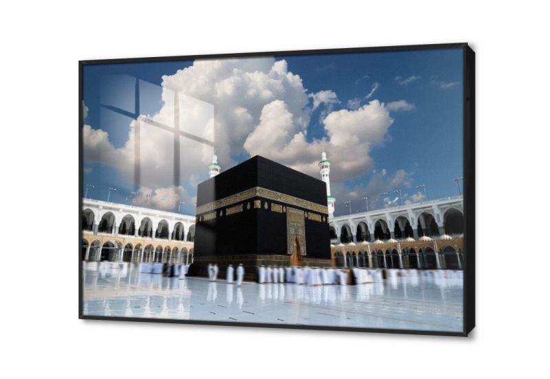 لوحة مودرن - الكعبة المشرفة SA21726 كل التابلوهات المودرن, اماكن اسلامية و عربية, اسلامى - ايات قرآنية و خط عربى ابيض و اسود, ازرق - تركواز صور فوتوغرافية غرفة المعيشة, مدخل المنزل, مكاتب – شركات - اعمال اكريليك, بالعرض, ببرواز, برواز اسود, مستطيل