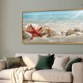 تابلوهات - محار وأصداف البحر SA22264 بحار و شواطئ و مراكب, شاطئ البحر, كائنات بحرية - اسماك, كل التابلوهات المودرن, حيوانات و طيور ابيض - اوف وايت, ازرق - تركواز ديجيتال آرت, مودرن غرفه الغسيل - التويليت بالعرض, ببرواز, برواز ذهبى, مستطيل