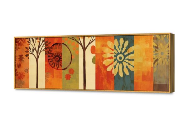 تابلوهات مودرن رسومات بسيطة - زهور وورود SA23079 كل التابلوهات المودرن, اشكال هندسية و زخارف اخضر - زيتى, برتقالى, بنى - بيج اشكال هندسية و زخارف, الوان زيتية - اكريليك, لوحات فنية, مودرن غرفة الاستقبال, غرفة المعيشة, مدخل المنزل, مكاتب – شركات - اعمال بالعرض, ببرواز, برواز ذهبى, مستطيل