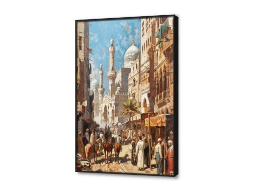 شوارع القاهرة القديمة SA23020 كل التابلوهات المودرن, اماكن اسلامية و عربية, اسلامى - ايات قرآنية و خط عربى ابيض - اوف وايت, بنى - بيج الوان زيتية - اكريليك, كلاسيك – نيو كلاسيك, لوحات فنية غرفة الاستقبال, غرفة المعيشة, مدخل المنزل بالطول, ببرواز, برواز اسود, مستطيل