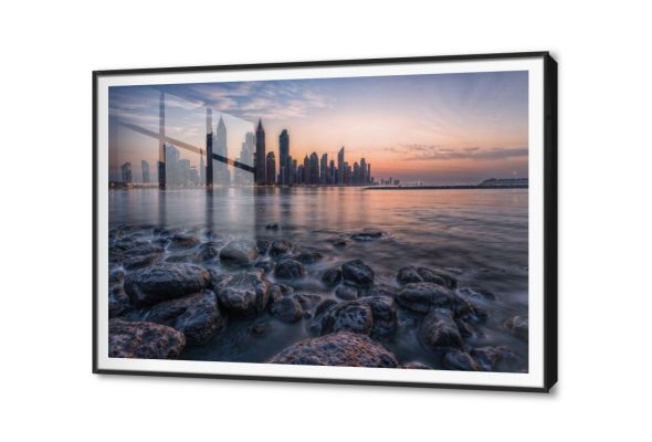 لوحة فنية - مدينة رائعة SA23420 كل التابلوهات المودرن, لوحات مدن على البحر, اماكن و مدن و مباني ازرق - تركواز, موف – ارجوانى صور فوتوغرافية, مودرن غرفة المعيشة, مكاتب – شركات - اعمال شروق - غروب اكريليك, بالعرض, ببرواز, برواز SF9, برواز اسود, مستطيل