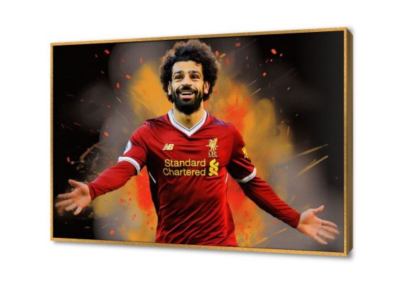 تابلوه - محمد صلاح SA25107 كل التابلوهات المودرن, رجال, رياضات, شخصيات و وجوه احمر - نبيتى, اسود, رمادى ديجيتال آرت, مودرن غرفة المعيشة, غرفة شباب بالعرض, ببرواز, برواز ذهبى, مستطيل