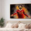 تابلوه - محمد صلاح SA25107 كل التابلوهات المودرن, رجال, رياضات, شخصيات و وجوه احمر - نبيتى, اسود, رمادى ديجيتال آرت, مودرن غرفة المعيشة, غرفة شباب بالعرض, ببرواز, برواز ذهبى, مستطيل