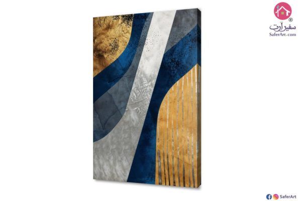 لوحه فنيه تجريدى SA25468 تابلوهات مودرن ازرق - تركواز لوحات فنية غرفة الاستقبال