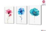 لوحات زهور ملونة SA25638 تابلوهات مودرن ابيض - اوف وايت لوحات فنية غرفة الاستقبال