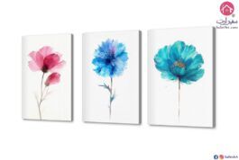لوحات زهور ملونة SA25638 تابلوهات مودرن ابيض - اوف وايت لوحات فنية غرفة الاستقبال