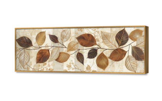 لوحة فنية أوراق شجر بنية وذهبية SA26021 كل التابلوهات المودرن, اوراق شجر - نباتات, ورود - زهور - نباتات بنى - بيج, فضى – ذهبى ديجيتال آرت, مودرن غرفة الاستقبال, غرفة المعيشة, مدخل المنزل, مكاتب – شركات - اعمال بالعرض, ببرواز, برواز ذهبى, مستطيل