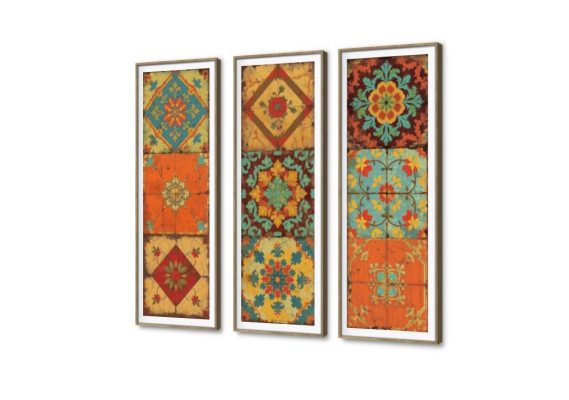 لوحات - زخارف ونقوش SA26697 كل التابلوهات المودرن, اشكال هندسية و زخارف متعدد الالوان اشكال هندسية و زخارف, الوان زيتية - اكريليك, عتيق - فينتاج, لوحات فنية غرفة الاستقبال, غرفة المعيشة, مدخل المنزل, مكاتب – شركات - اعمال ببرواز, برواز SF9, برواز خشبى, مربع, مستطيل