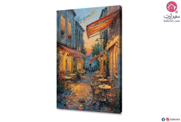 تابلوه مودرن - مقهى فان جوج SA26236 ( كل التابلوهات المودرن), اماكن و مدن و مباني ازرق - تركواز, اصفر, متعدد الالوان الوان زيتية - اكريليك, دول البحر المتوسط, كلاسيك – نيو كلاسيك, لوحات فنية غرفة الاستقبال, غرفة المعيشة, مدخل المنزل بالطول, مستطيل