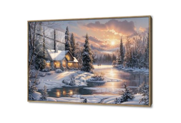 لوحات مودرن - فصل الشتاء SA27380 كل التابلوهات المودرن, مزارع - حقول, مناظر طبيعية ابيض - اوف وايت, اخضر - زيتى, رمادى الوان زيتية - اكريليك, كلاسيك – نيو كلاسيك, لوحات فنية غرفة الاستقبال, غرفة المعيشة, مدخل المنزل شتاء و ثلوج, شروق - غروب اكريليك, بالعرض, ببرواز, برواز خشبى, مستطيل