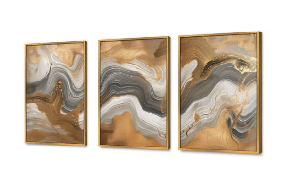 لوحة فنية ذهبي وفضي SA28536 كل التابلوهات المودرن, تجريدي ابيض - اوف وايت, رمادى, فضى – ذهبى الوان زيتية - اكريليك, لوحات فنية, مودرن غرفة الاستقبال, غرفة المعيشة, مدخل المنزل, مكاتب – شركات - اعمال بالعرض, ببرواز, برواز ذهبى, مستطيل