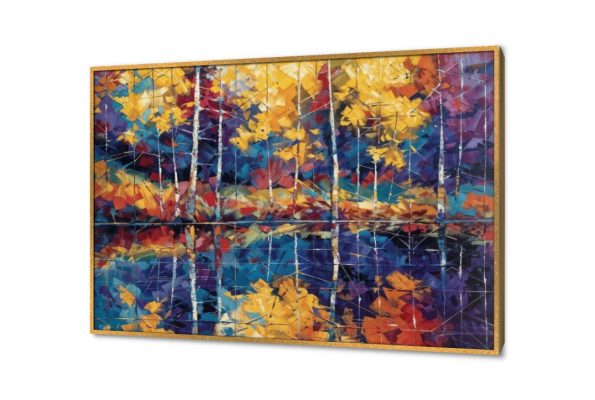 تابلوهات مودرن - تجريدي SA28342 كل التابلوهات المودرن, غابات, مناظر طبيعية ازرق - تركواز, اصفر, موف – ارجوانى الوان زيتية - اكريليك, لوحات فنية, مودرن غرفة الاستقبال, غرفة المعيشة, مدخل المنزل, مكاتب – شركات - اعمال بالعرض, ببرواز, برواز ذهبى, مستطيل