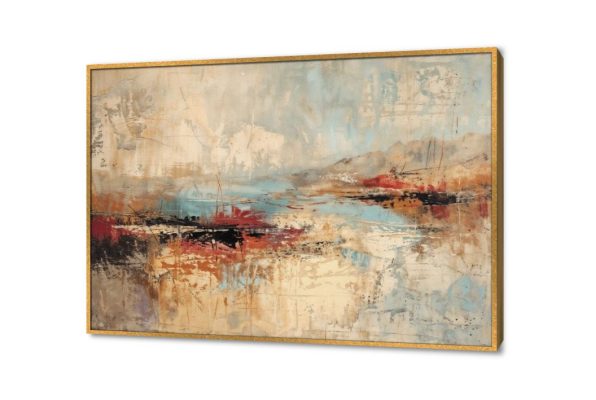 تابلوه مودرن - تجريدي SA28431 كل التابلوهات المودرن, تجريدي احمر - نبيتى, ازرق - تركواز, بنى - بيج الوان زيتية - اكريليك, عتيق - فينتاج, لوحات فنية غرفة الاستقبال, غرفة المعيشة, مدخل المنزل, مكاتب – شركات - اعمال بالعرض, ببرواز, برواز ذهبى, مستطيل
