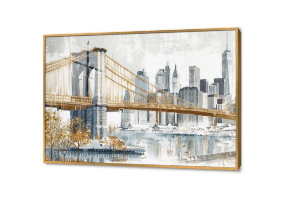 لوحات مودرن - نيويورك SA28163 كل التابلوهات المودرن, مبانى و هندسة معمارية, اماكن و مدن و مباني ابيض - اوف وايت, اصفر, رمادى الوان مائية, لوحات فنية, مودرن غرفة الاستقبال, غرفة المعيشة, مكاتب – شركات - اعمال بالعرض, ببرواز, برواز ذهبى, مستطيل
