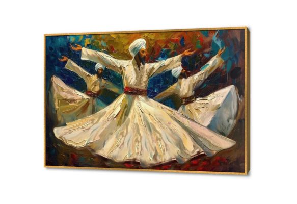 تابلوهات مودرن - المولوية SA28749 كل التابلوهات المودرن, المولوية - الصوفية, رجال, اسلامى - ايات قرآنية و خط عربى, شخصيات و وجوه برتقالى, ابيض - اوف وايت, احمر - نبيتى, ازرق - تركواز الوان زيتية - اكريليك, لوحات فنية غرفة المعيشة, مكاتب – شركات - اعمال بالعرض, ببرواز, برواز ذهبى, مستطيل