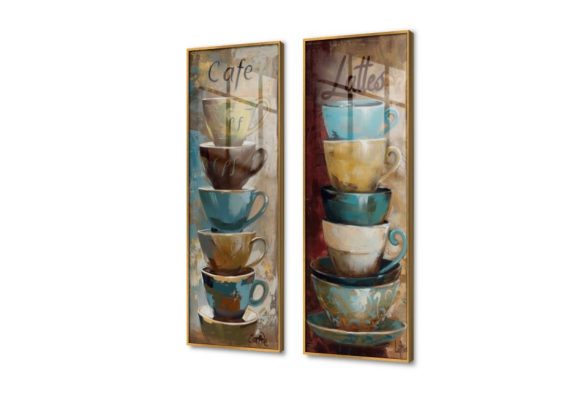 تابلوهات - فناجين قهوة SA29072 كل التابلوهات المودرن, قهوة, مشروبات – اطعمة - المطبخ ازرق - تركواز, اصفر, بنى - بيج الوان زيتية - اكريليك, عتيق - فينتاج, لوحات فنية, مودرن غرفة الطعام - المطبخ, مكاتب – شركات - اعمال اكريليك, بالطول, ببرواز, برواز ذهبى, مستطيل