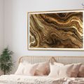 لوحات مودرن - ذهبي SA28623 كل التابلوهات المودرن, تجريدي الوان داكنة, بنى - بيج, فضى – ذهبى ديجيتال آرت, لوحات فنية غرفة الاستقبال, غرفة المعيشة, مدخل المنزل, مكاتب – شركات - اعمال بالعرض, ببرواز, برواز SF9, برواز ذهبى, مستطيل