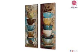 تابلوهات - فناجين قهوة SA29072 تابلوهات مودرن ازرق - تركواز لوحات فنية غرفة الطعام - المطبخ