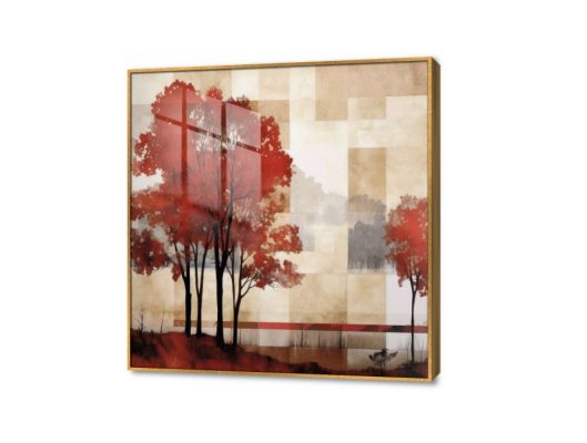 لوحات مودرن - الخريف SA29356 كل التابلوهات المودرن, اشجار, مناظر طبيعية احمر - نبيتى, بنى - بيج الوان زيتية - اكريليك, لوحات فنية, مودرن غرفة الاستقبال, غرفة المعيشة, مدخل المنزل, مكاتب – شركات - اعمال فصل الخريف اكريليك, ببرواز, برواز ذهبى, مربع