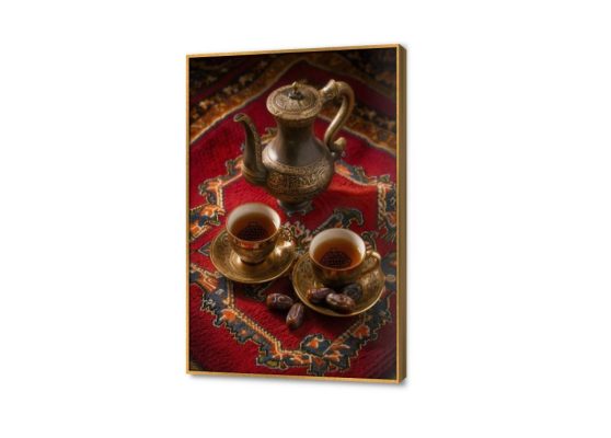 لوحات - شاى بأجواء عربيه SA30392 كل التابلوهات المودرن, قهوة, مشروبات و عصائر, مشروبات – اطعمة - المطبخ احمر - نبيتى, فضى – ذهبى صور فوتوغرافية, كلاسيك – نيو كلاسيك, مودرن غرفة الطعام - المطبخ, غرفة المعيشة بالطول, ببرواز, برواز ذهبى, مستطيل