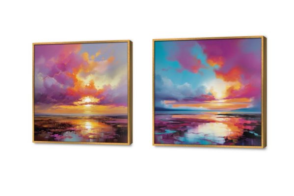 لوحة فنية تجريدية SA29914 كل التابلوهات المودرن, تجريدي متعدد الالوان الوان زيتية - اكريليك, لوحات فنية, مودرن غرفة الاستقبال, غرفة المعيشة, مدخل المنزل, مكاتب – شركات - اعمال شروق - غروب بالعرض, ببرواز, برواز ذهبى, مستطيل