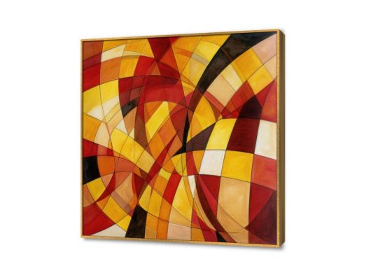 لوحات مودرن زخارف وأشكال SA30811 كل التابلوهات المودرن, اشكال هندسية و زخارف ابيض - اوف وايت, احمر - نبيتى, اصفر, بنى - بيج اشكال هندسية و زخارف, ديجيتال آرت, لوحات فنية غرفة الاستقبال, غرفة المعيشة, مدخل المنزل, مكاتب – شركات - اعمال ببرواز, برواز ذهبى, مربع