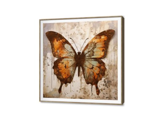 تابلوهات مودرن - فراشة SA30210 كل التابلوهات المودرن, فراشات, حيوانات و طيور برتقالى, بنى - بيج ديجيتال آرت, عتيق - فينتاج, كلاسيك – نيو كلاسيك, لوحات فنية, مودرن غرفة الاستقبال, غرفة المعيشة, مدخل المنزل ببرواز, برواز SF9, برواز خشبى, مربع
