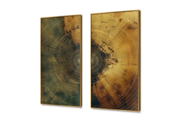 لوحات مودرن تجريدي SA30615 كل التابلوهات المودرن, تجريدي اخضر - زيتى, فضى – ذهبى ديجيتال آرت, لوحات فنية غرفة الاستقبال, غرفة المعيشة, مدخل المنزل, مكاتب – شركات - اعمال بالطول, ببرواز, برواز ذهبى, مستطيل