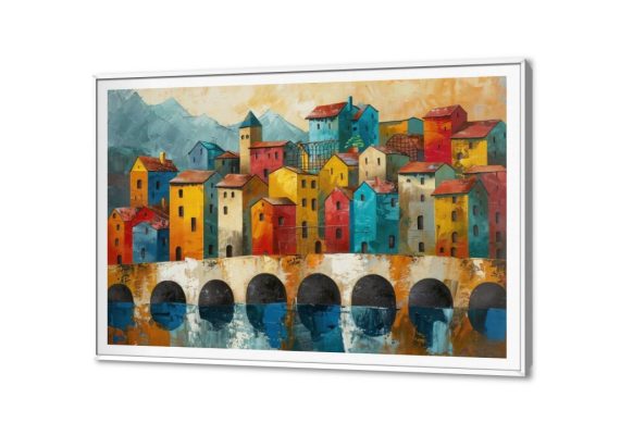 تابلوه رسم مباني ملونة SA30850 كل التابلوهات المودرن, دول و مدن مشهورة, اماكن و مدن و مباني ابيض - اوف وايت, ازرق - تركواز, اصفر, برتقالى الوان زيتية - اكريليك, لوحات فنية, مودرن غرفة الاستقبال, غرفة المعيشة, مدخل المنزل, مكاتب – شركات - اعمال بالعرض, ببرواز, برواز SF9, برواز ابيض, مستطيل