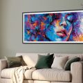 تابلوه - لغرف الشباب SA30707 كل التابلوهات المودرن, بنات, تجريدي, شخصيات و وجوه ازرق - تركواز, برتقالى الوان زيتية - اكريليك, لوحات فنية, مودرن غرفة المعيشة, مدخل المنزل بالعرض, ببرواز, برواز SF9, برواز اسود, مستطيل