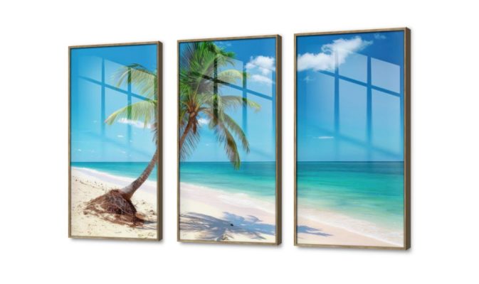 تابلوه شاطئ النخيل SA30478 كل التابلوهات المودرن, شاطئ البحر, بحار و شواطئ و مراكب ابيض - اوف وايت, ازرق - تركواز بسيط و هادئ, صور فوتوغرافية, مودرن غرفة الاستقبال, غرفة المعيشة, مدخل المنزل, مكاتب – شركات - اعمال اجازة الصيف اكريليك, بالعرض, ببرواز, برواز خشبى, مستطيل